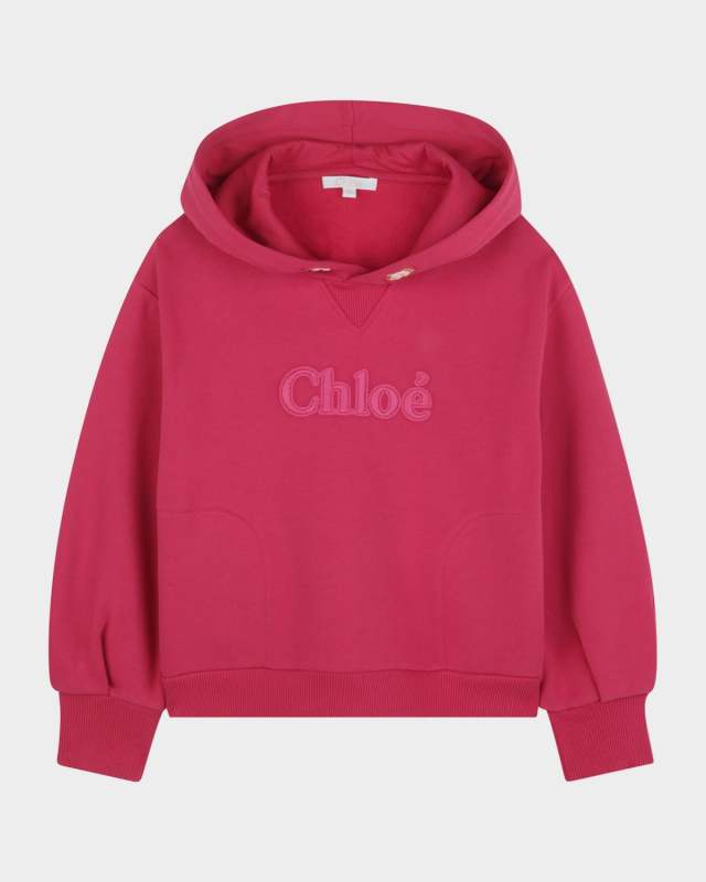 Girl's Hoodie W/ Embroidered Logo, Size 6-12